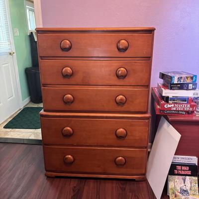 LOT 99: Vintage Maple Chest of Drawers
