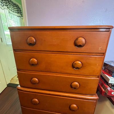 LOT 99: Vintage Maple Chest of Drawers