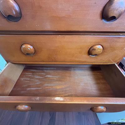 LOT 99: Vintage Maple Chest of Drawers