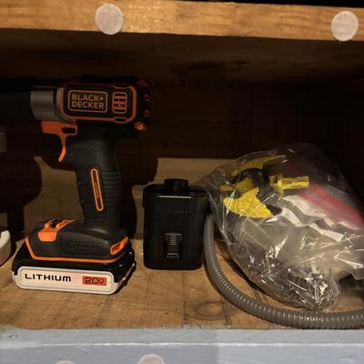 LOT 105: Garage Spare Parts & More Cabinet Cleanout (Cans on top shelf are empty)