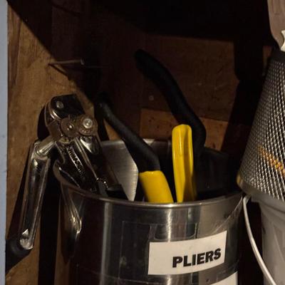 LOT 107: Garage Tools & More Cabinet Cleanout