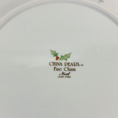 LOT 110: For a Festive Holiday Table, Lenox 10” Serving Bowl and Platter, Red and Green Noel Crystal Flutes, Holiday Plates, Tumblers,...