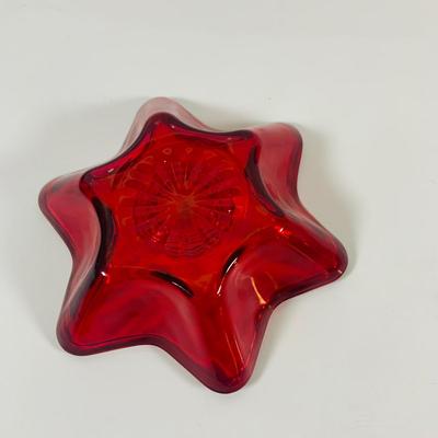 LOT 111: Cristal d’Arques Ruby Red Bowls, Red Plates, and Sugar Bowl and Creamer and More