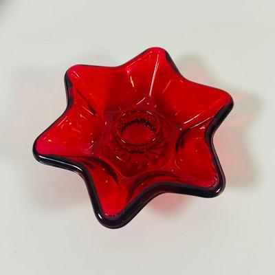 LOT 111: Cristal d’Arques Ruby Red Bowls, Red Plates, and Sugar Bowl and Creamer and More