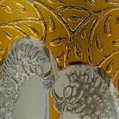 LOT 115: Set of (6) Culver 22 k Gold Lovebird Highball Glasses