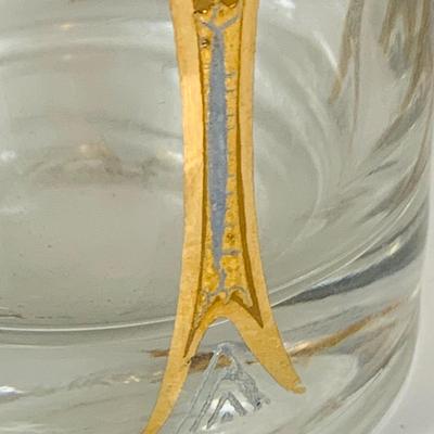 LOT 115: Set of (6) Culver 22 k Gold Lovebird Highball Glasses