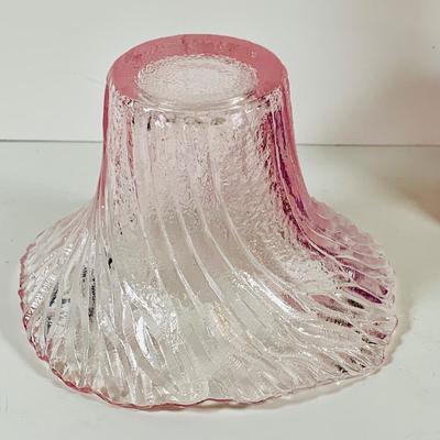 LOT 117: Collection Of Colored Art Glass Pieces Including Fenton Temple Bell, Rabbit on a Nest, Moser Pink Power Jar and More
