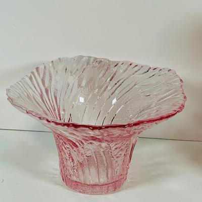 LOT 117: Collection Of Colored Art Glass Pieces Including Fenton Temple Bell, Rabbit on a Nest, Moser Pink Power Jar and More