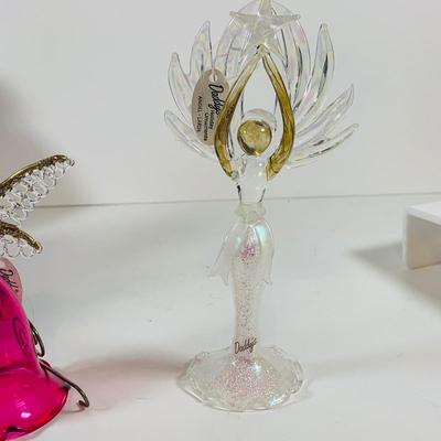 LOT 119: Collection of Hand Blown Art Glass Angels and Other Holiday Holiday Decor