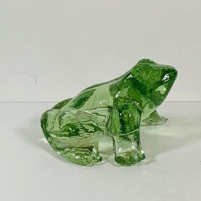 LOT 121: Set of Two (2) Antique Hand Made Glass Turtles and a Glass Frog