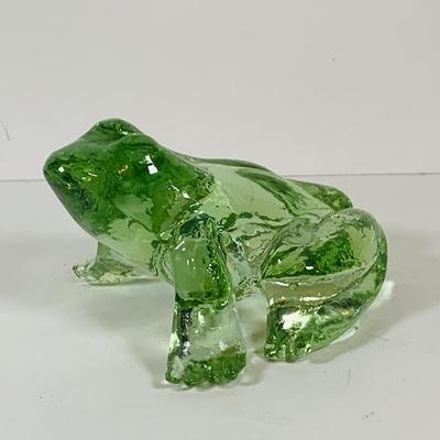 LOT 121: Set of Two (2) Antique Hand Made Glass Turtles and a Glass Frog