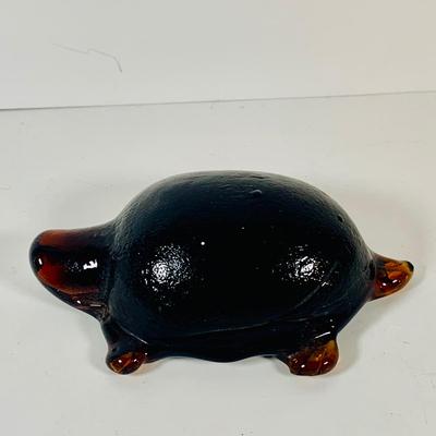 LOT 121: Set of Two (2) Antique Hand Made Glass Turtles and a Glass Frog