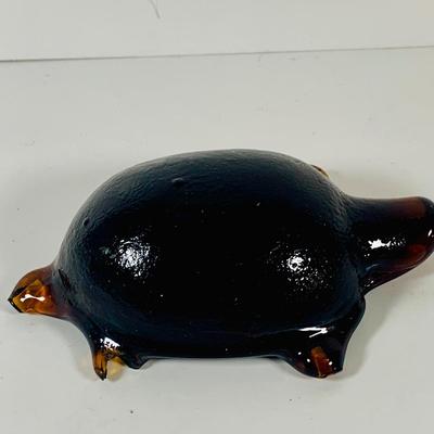 LOT 121: Set of Two (2) Antique Hand Made Glass Turtles and a Glass Frog