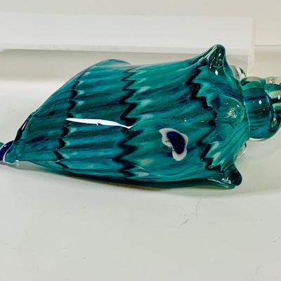 LOT 124: Something Fishy Aquatic Inspired Collection Including a Ceramic Fish Made In Brazil, Art Glass Shell, Two (2) Etched Sea Shells...
