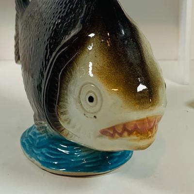 LOT 124: Something Fishy Aquatic Inspired Collection Including a Ceramic Fish Made In Brazil, Art Glass Shell, Two (2) Etched Sea Shells...