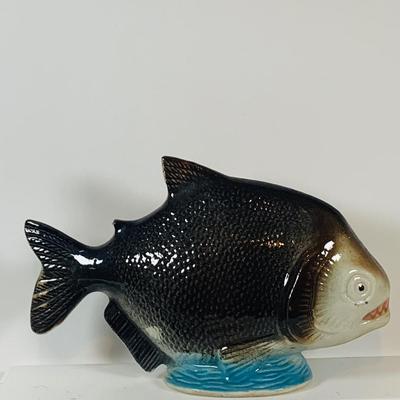LOT 124: Something Fishy Aquatic Inspired Collection Including a Ceramic Fish Made In Brazil, Art Glass Shell, Two (2) Etched Sea Shells...
