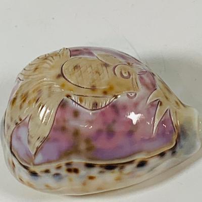 LOT 124: Something Fishy Aquatic Inspired Collection Including a Ceramic Fish Made In Brazil, Art Glass Shell, Two (2) Etched Sea Shells...