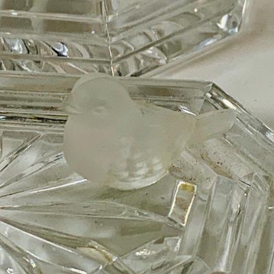 LOT 126: Assortment of Art Glass and Crystal Bird Figures, Trinket Box and More