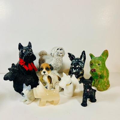 LOT 127: Assorment of Dog Figures, Banks, and More