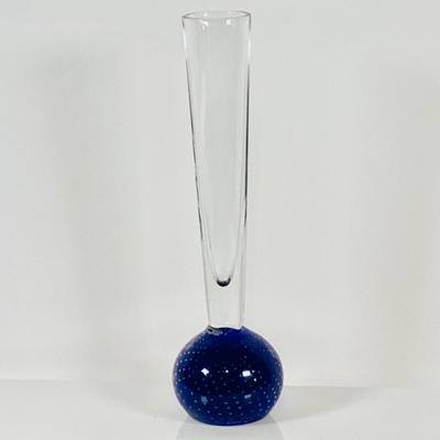 LOT 128: Cobalt Blue Glass Collection Induing a Mushroom Pitcher, Vases and Jar
