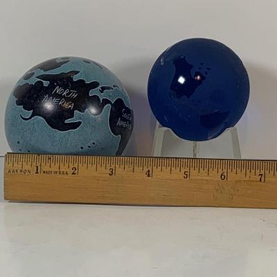 LOT132: Set of Two (2) Globe Paper Weights