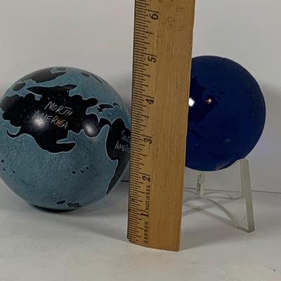 LOT132: Set of Two (2) Globe Paper Weights