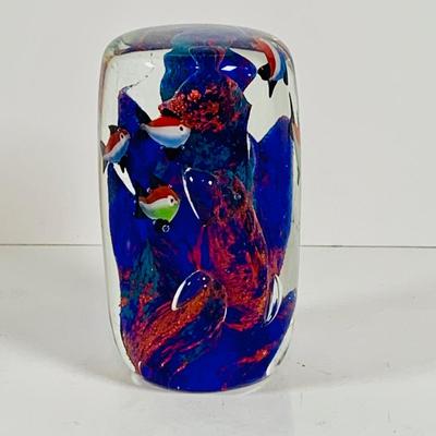 LOT 133 Art Glass Ball and Aquarium Paper Weight