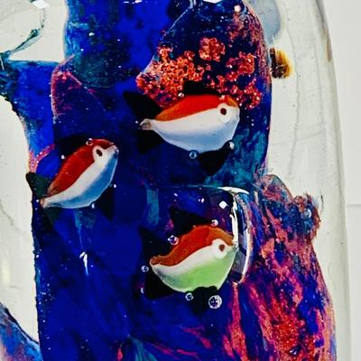 LOT 133 Art Glass Ball and Aquarium Paper Weight