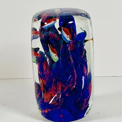 LOT 133 Art Glass Ball and Aquarium Paper Weight