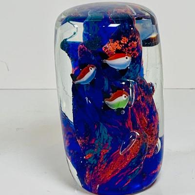 LOT 133 Art Glass Ball and Aquarium Paper Weight