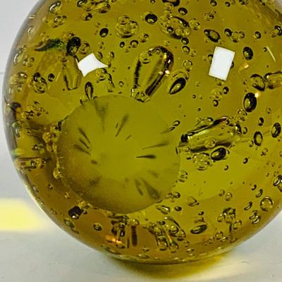 LOT 133 Art Glass Ball and Aquarium Paper Weight