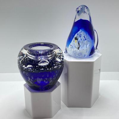 LOT 163: Hand Blown Unique Glass Paperweights