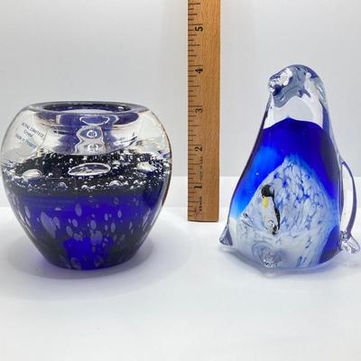 LOT 163: Hand Blown Unique Glass Paperweights