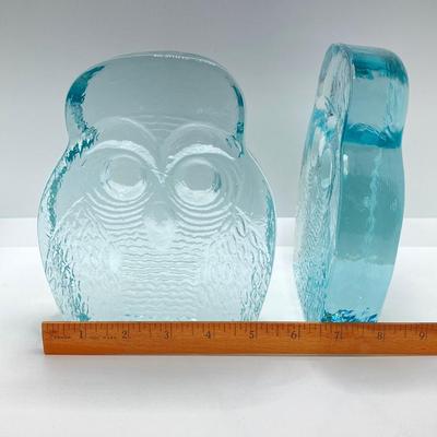 LOT 165: Owl Art Glass - Pair of Blenko Style and More