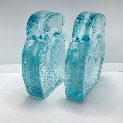 LOT 165: Owl Art Glass - Pair of Blenko Style and More