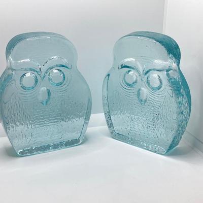 LOT 165: Owl Art Glass - Pair of Blenko Style and More
