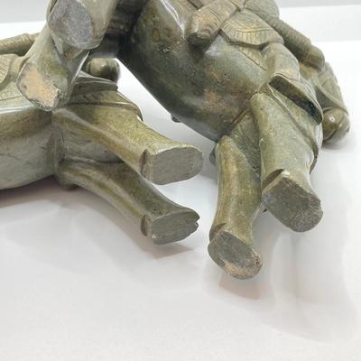 LOT 167: Pair of Carved Stone Bookends with Collection of Books