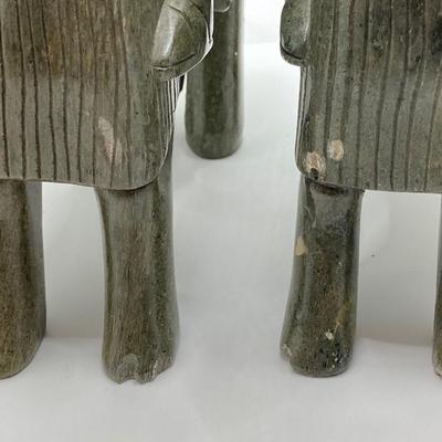 LOT 167: Pair of Carved Stone Bookends with Collection of Books