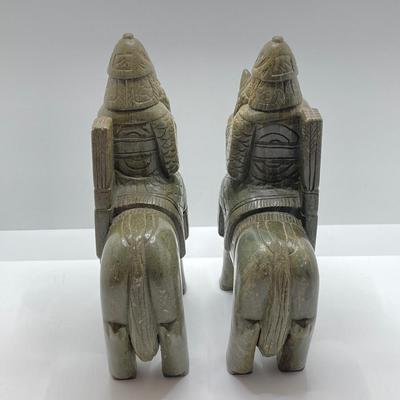 LOT 167: Pair of Carved Stone Bookends with Collection of Books
