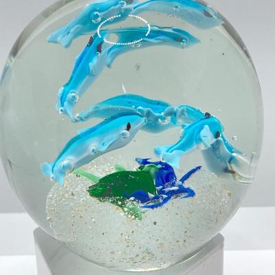 LOT 168: Colorful Glass Art Paperweights - Dynasty Gallery Heirloom Collectibles and More