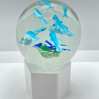 LOT 168: Colorful Glass Art Paperweights - Dynasty Gallery Heirloom Collectibles and More