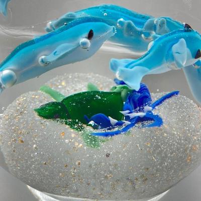 LOT 168: Colorful Glass Art Paperweights - Dynasty Gallery Heirloom Collectibles and More