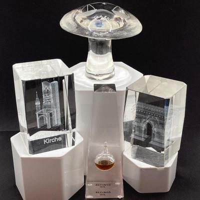 LOT 169: Etched / Carved Glass and Acrylic Collection