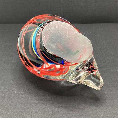 LOT 170: Stunning Signed by Artist M. Roca 1998 Art Glass Paperweight