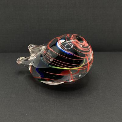 LOT 170: Stunning Signed by Artist M. Roca 1998 Art Glass Paperweight