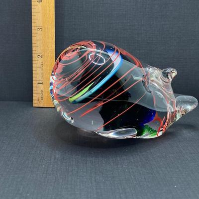 LOT 170: Stunning Signed by Artist M. Roca 1998 Art Glass Paperweight