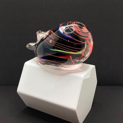 LOT 170: Stunning Signed by Artist M. Roca 1998 Art Glass Paperweight