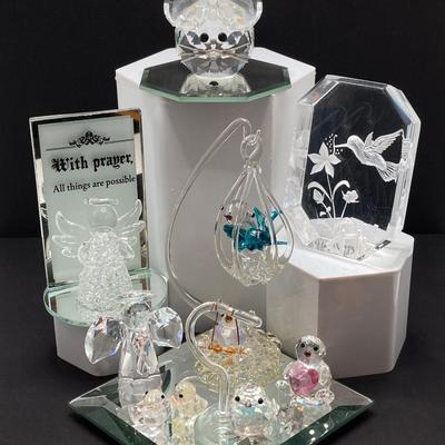 LOT 172: Crystal / Glass / Acrylic Miniature Collection - Swarovski and More