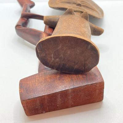 LOT 175: African Themed Collection - Carved Wooden Decor, Book and More