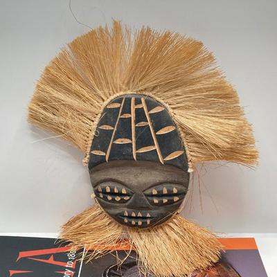 LOT 175: African Themed Collection - Carved Wooden Decor, Book and More